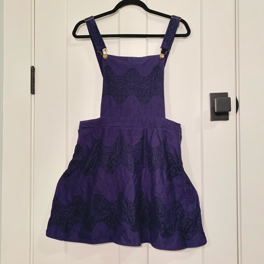 dark royal blue/purple overall skirt with lace